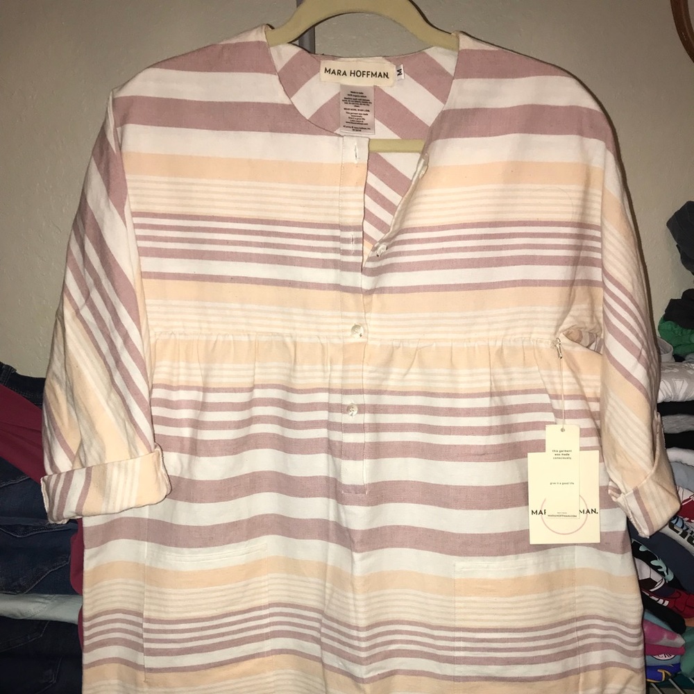 Mara Hoffman Embroidered Linen Dress